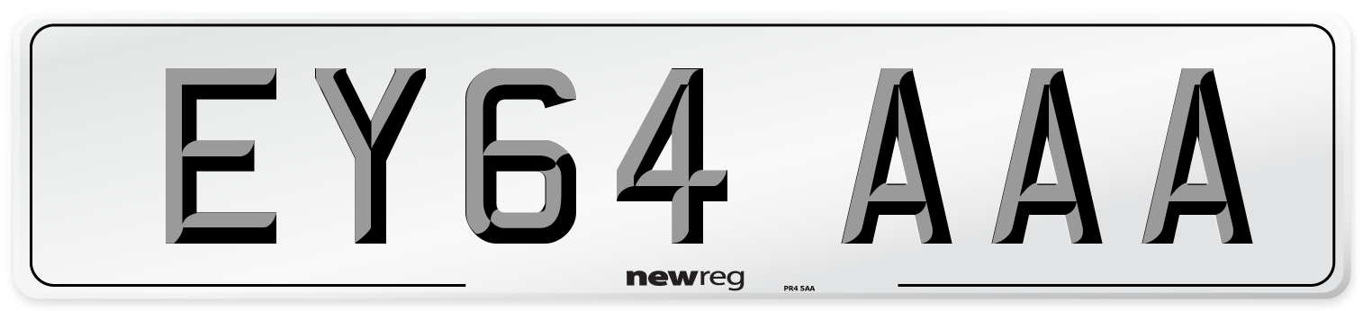 EY64 AAA Number Plate from New Reg